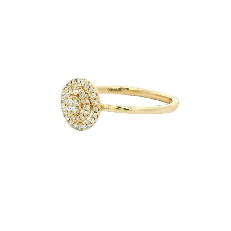 Elegant Spiral Diamond Ring